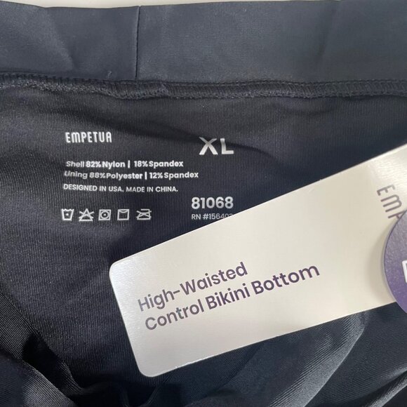 Shapermint Empetua High-Waisted Control Bikini Bottom Black Sz XL  81068 - Picture 4 of 4